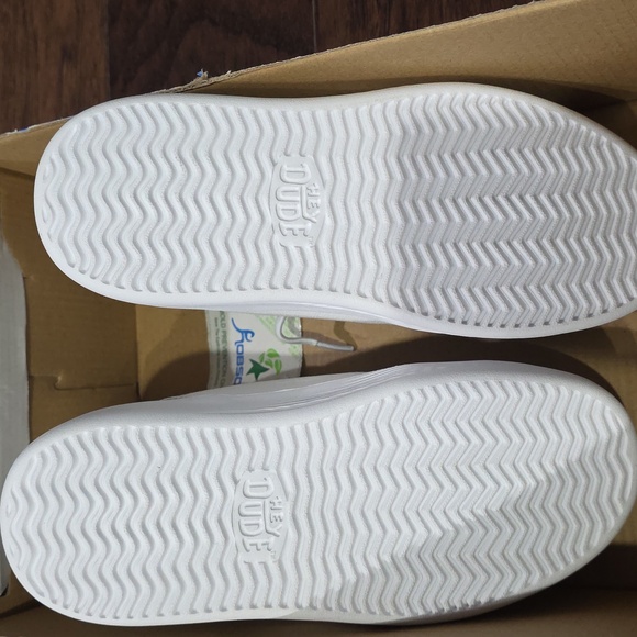 Hey Dude Youth Cody Hi Sparkle White Canvas Ankle Boots - Picture 4 of 8